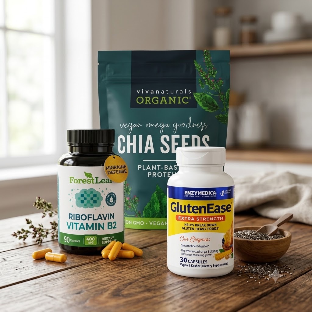 Gluten-free vitamins and pantry products